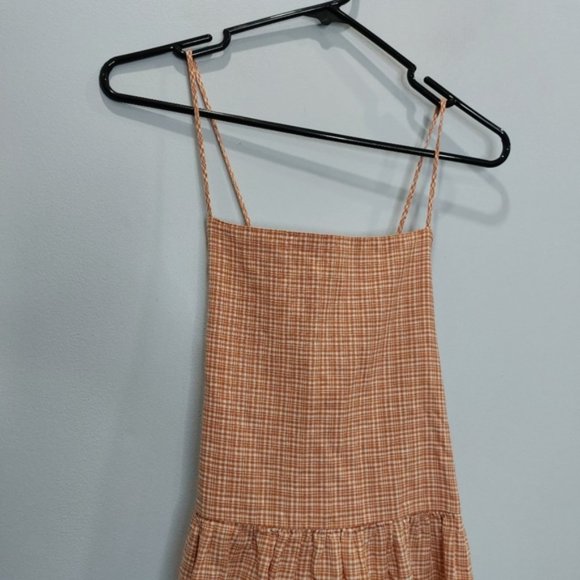 Levi's Linen Amilijia Dress Gingham Medium New - Picture 4 of 10
